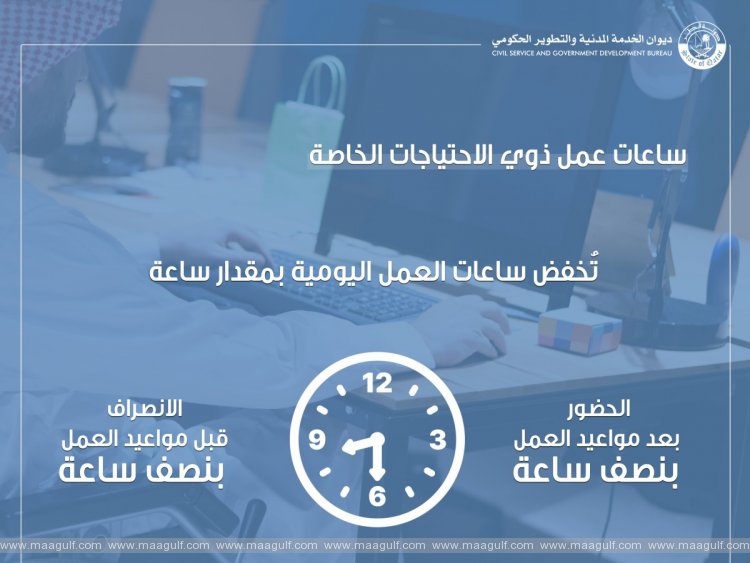 ప్రత్యేక అవసరాలు కలిగిన వ్యక్తులకు పని గంటలు తగ్గింపు